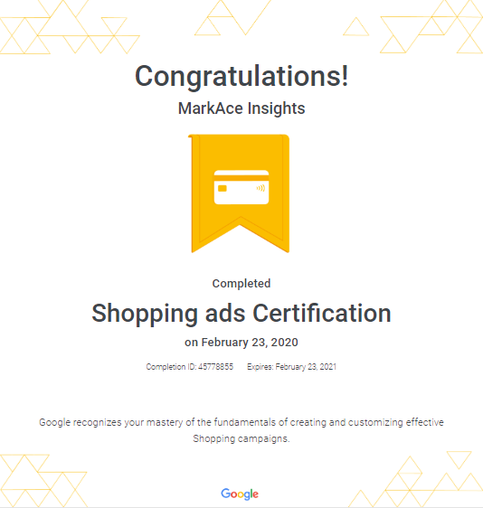 Google Ads Shopping Certification